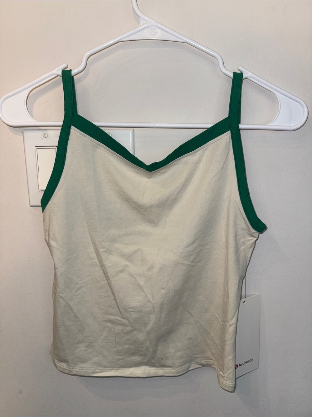 Lululemon Organic Cotton High-Neck Ringer Tank Top XS Raceway Green - Picture 2 of 11